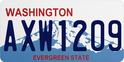 WA license plate AXW1209