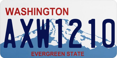 WA license plate AXW1210