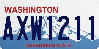 WA license plate AXW1211
