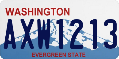 WA license plate AXW1213