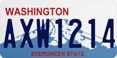 WA license plate AXW1214