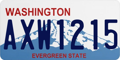 WA license plate AXW1215
