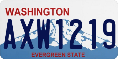 WA license plate AXW1219