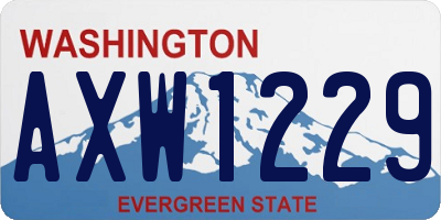 WA license plate AXW1229