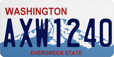 WA license plate AXW1240