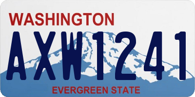 WA license plate AXW1241
