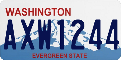 WA license plate AXW1244