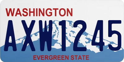 WA license plate AXW1245