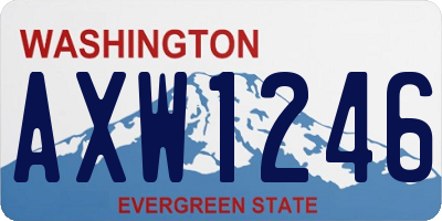 WA license plate AXW1246