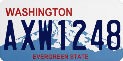 WA license plate AXW1248
