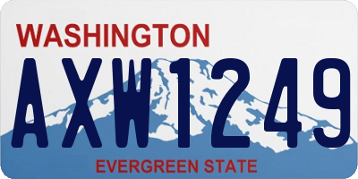 WA license plate AXW1249