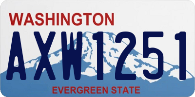WA license plate AXW1251