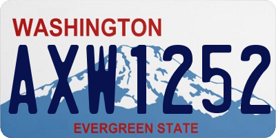 WA license plate AXW1252