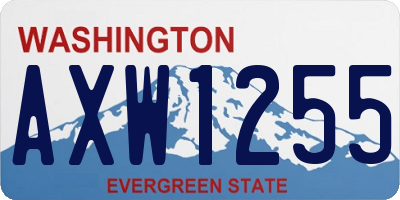 WA license plate AXW1255