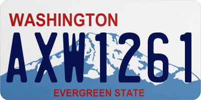 WA license plate AXW1261