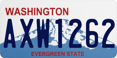 WA license plate AXW1262