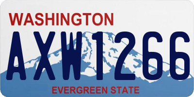 WA license plate AXW1266