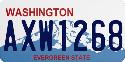 WA license plate AXW1268