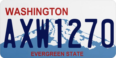 WA license plate AXW1270