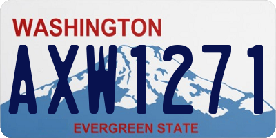 WA license plate AXW1271