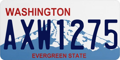 WA license plate AXW1275