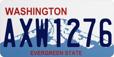 WA license plate AXW1276