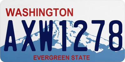 WA license plate AXW1278