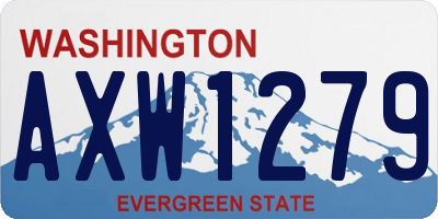 WA license plate AXW1279