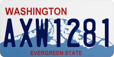 WA license plate AXW1281