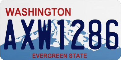 WA license plate AXW1286