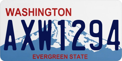 WA license plate AXW1294