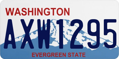 WA license plate AXW1295