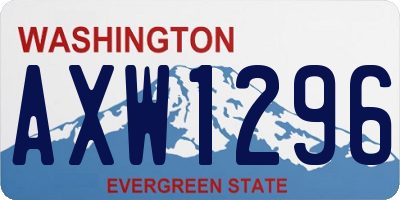 WA license plate AXW1296