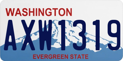 WA license plate AXW1319