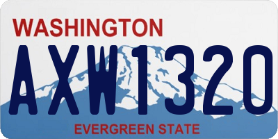 WA license plate AXW1320