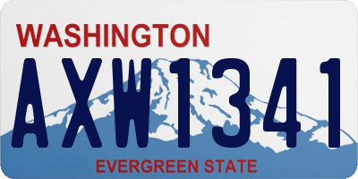 WA license plate AXW1341