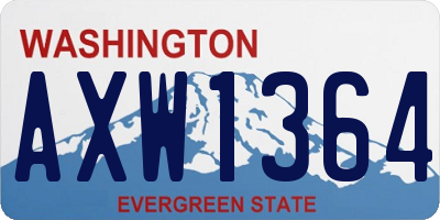 WA license plate AXW1364