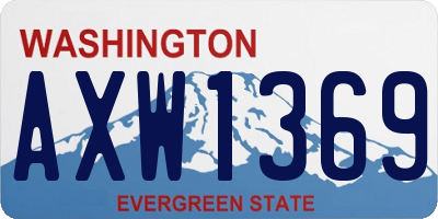 WA license plate AXW1369