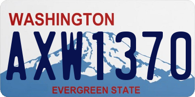 WA license plate AXW1370