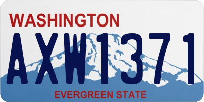 WA license plate AXW1371