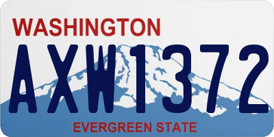 WA license plate AXW1372