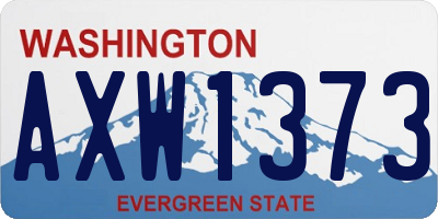 WA license plate AXW1373