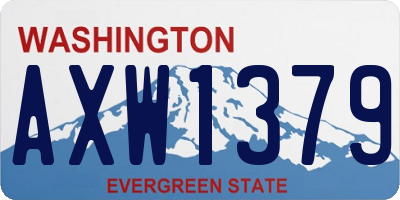WA license plate AXW1379