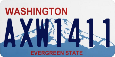 WA license plate AXW1411
