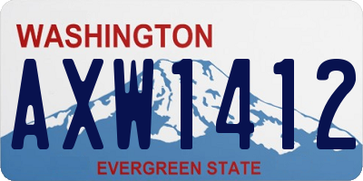 WA license plate AXW1412