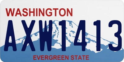 WA license plate AXW1413