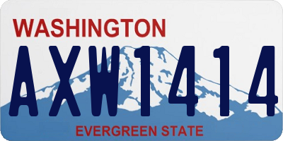WA license plate AXW1414