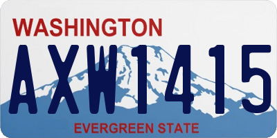 WA license plate AXW1415