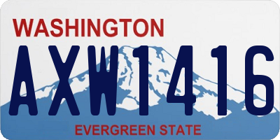 WA license plate AXW1416