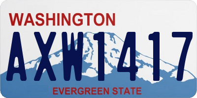 WA license plate AXW1417